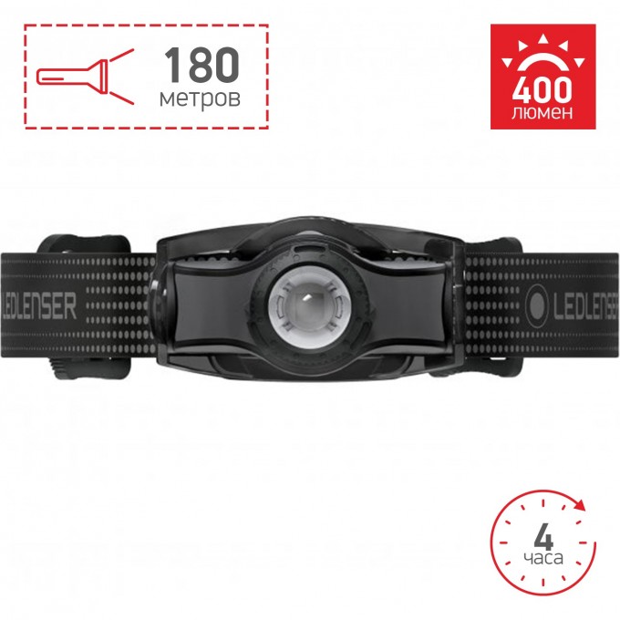 Аккумуляторный налобный фонарь LED LENSER MH5 черно-серый 501598