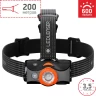 Аккумуляторный налобный фонарь LED LENSER MH7 черно-оранжевый 502153